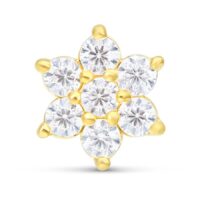 18k Earbarbell Crystal Flower 18k Earbarbell Crystal Flower