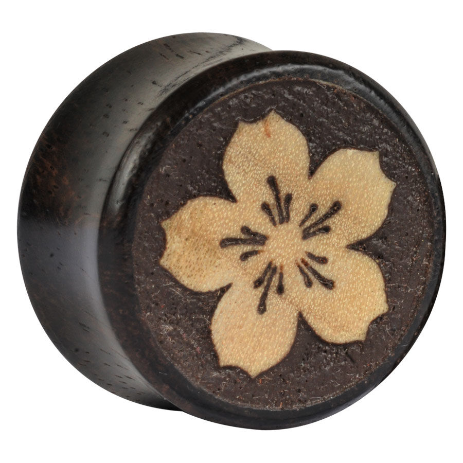 Earganic® Sakura one Flower on Sono 3D with brown background Earganic® Sakura one Flower on Sono 3D with brown background