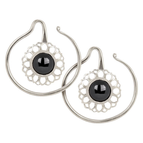 Whirl Black Onyx Earweights
