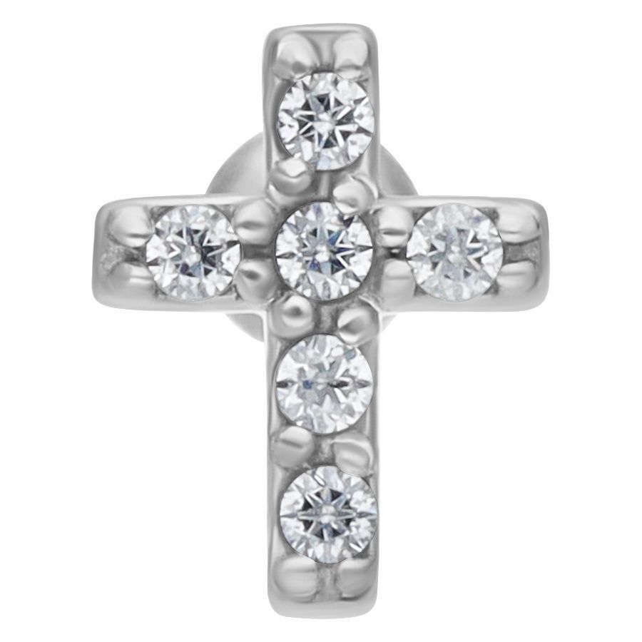 Jewelled Cross Earbarbell Jewelled Cross Earbarbell