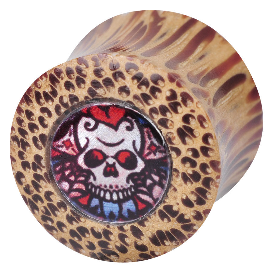 Ikon Coconut Wood Plug "Skull" Ikon Coconut Wood Plug "Skull"