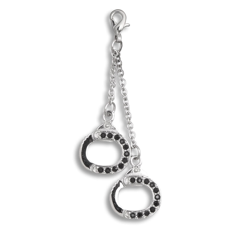 Jewelled Hand Cuff In Black Jewelled Hand Cuff In Black