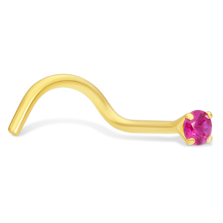 18k Ruby Nosestud
