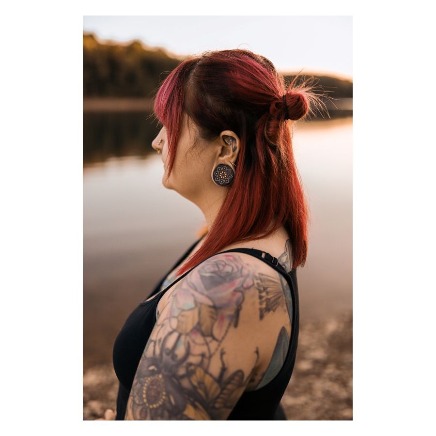 Golden Florescence on Black Wood Golden Florescence on Black Wood