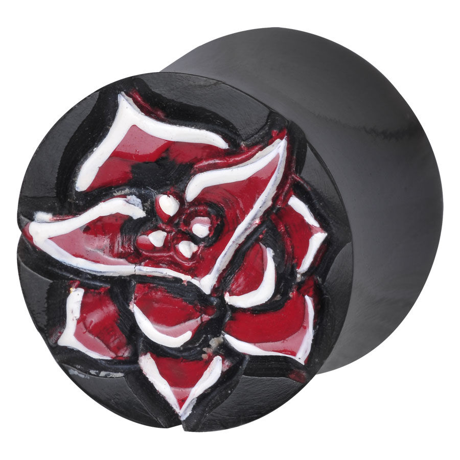 Rose Buffalo Horn Plug Rose Buffalo Horn Plug