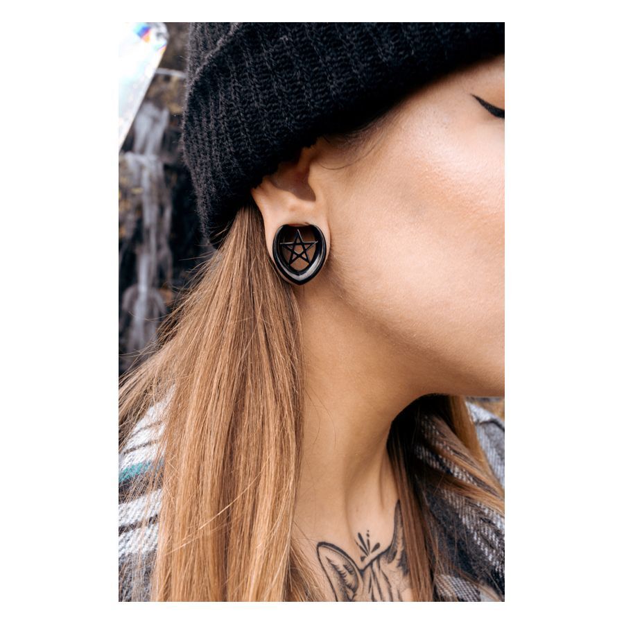 Ear Saddles Silver Pentagram