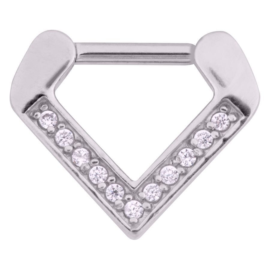 Jewelled Triangle Septum Clicker Jewelled Triangle Septum Clicker