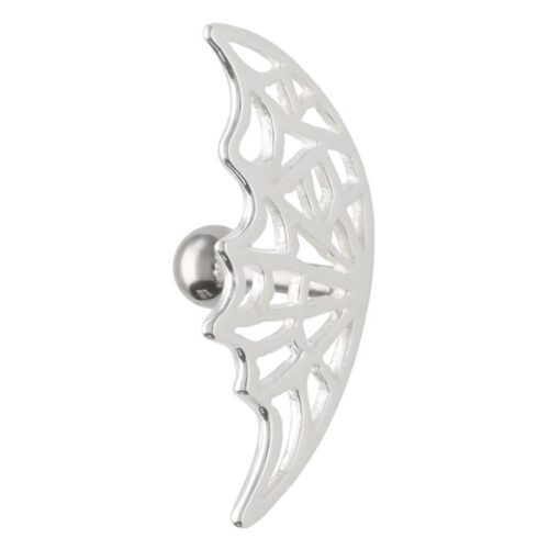 Spiderweb Silver Earbarbell