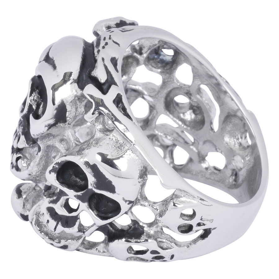 Steel Basicline® Skulls Ring