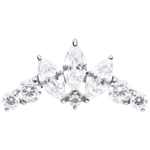Push Fit Crystal Tiara Bow Attachment