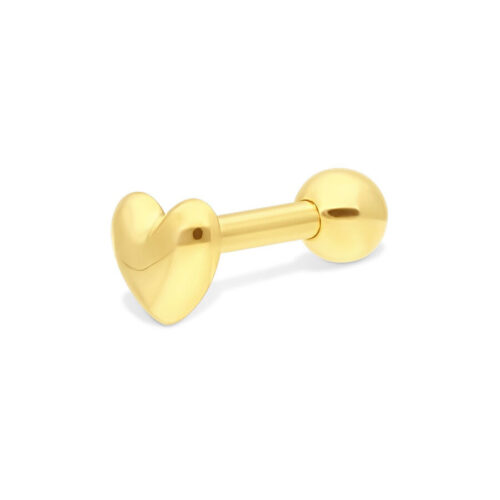 18k Earbarbell Heart