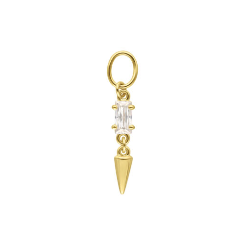 18K Moissanit with Spike Pendant
