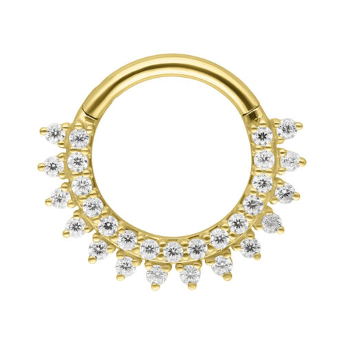 14K Moissanit Sunbeams Ring 1.2 x 8.0 mm