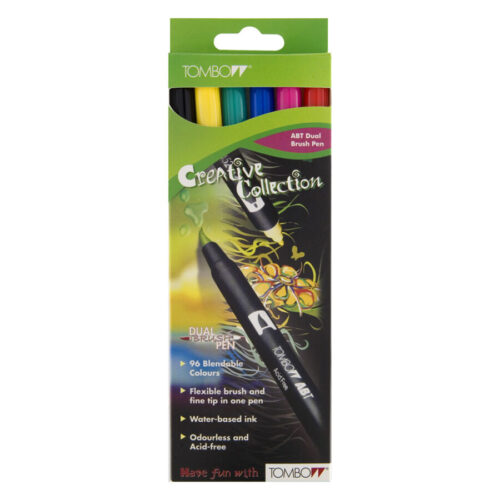 Dual Brush Pen 6er Set Grundfarben