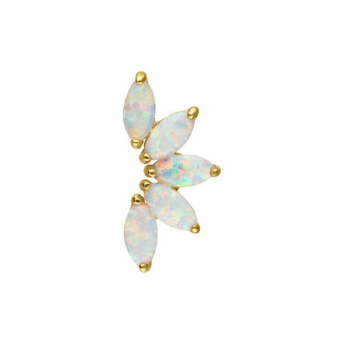 14K Push Fit Synthetic Opal Vine Attachment