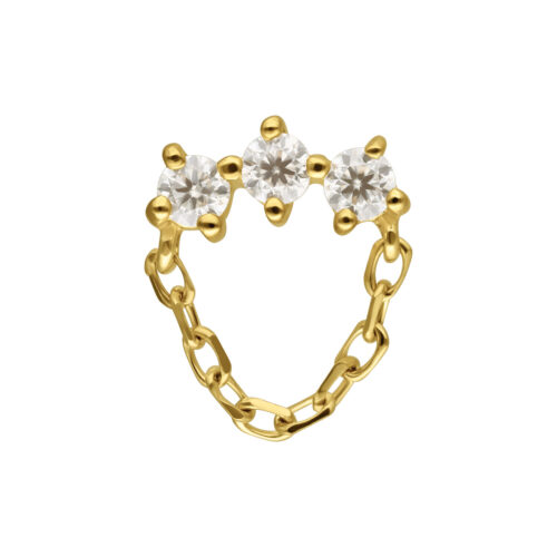 14K Perfect Fit Moissanit Bow with Hanger Attachment