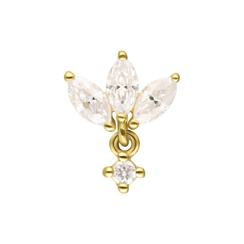 14K Perfect Fit Moissanit Lotus Attachment