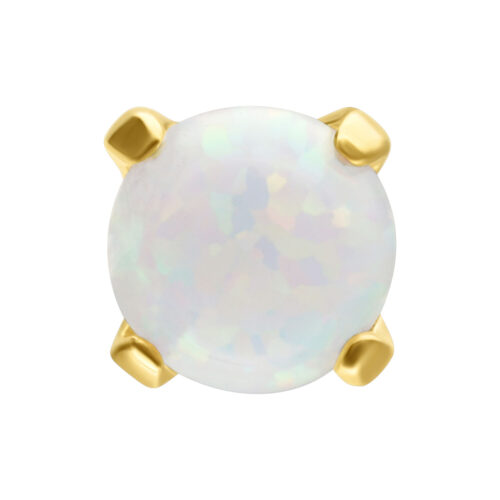 14K Perfect Fit Round Synthetic Opal Attachment