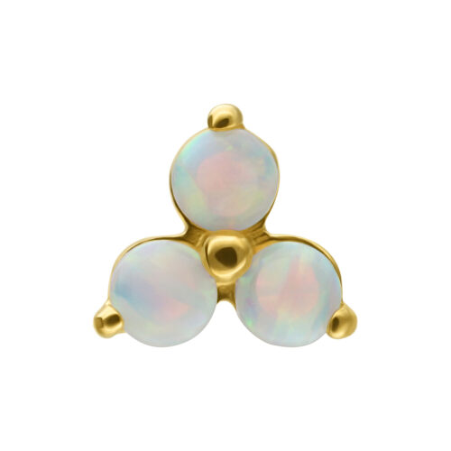 14K Perfect Fit Trinity Synthetic Opal Attachment