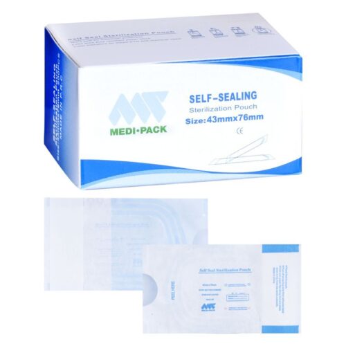 Transparent sterilization bags 43 x 76 mm