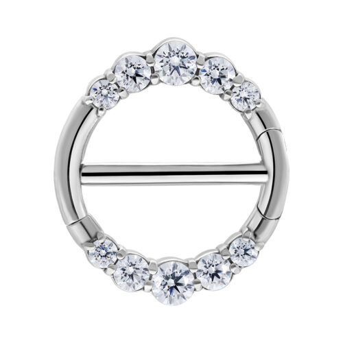 Double Crystal Hinged Nipple Clicker