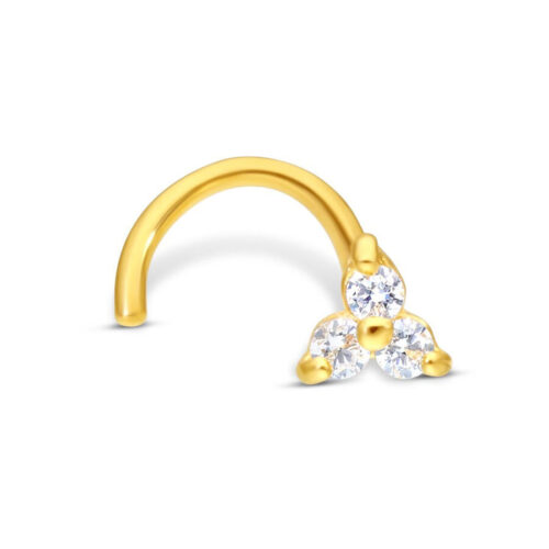 18k Trinity Nosestud