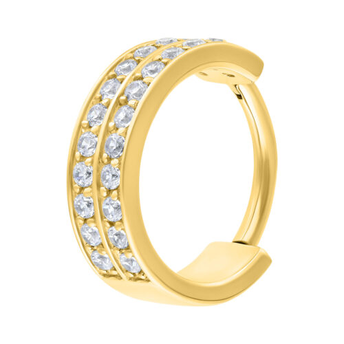Double Jewelled Hinged Ring