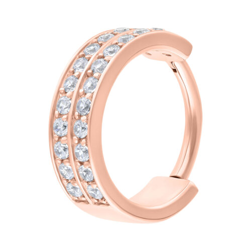 Double Jewelled Hinged Ring