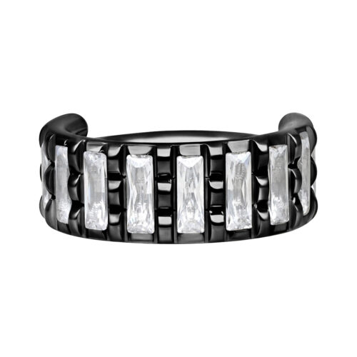 Baguette Crystal Clicker - Black Metal