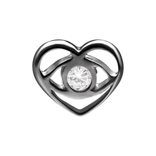 Push Fit Crystal Lovely Eye Attachment for Bioplast - Black Metal