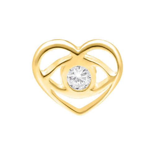 Push Fit Crystal Lovely Eye Attachment for Bioplast - Golden Metal