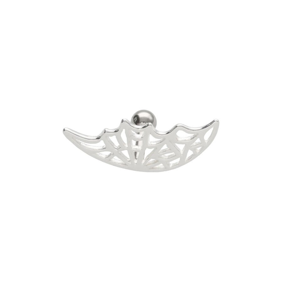 Spiderweb Silver Earbarbell