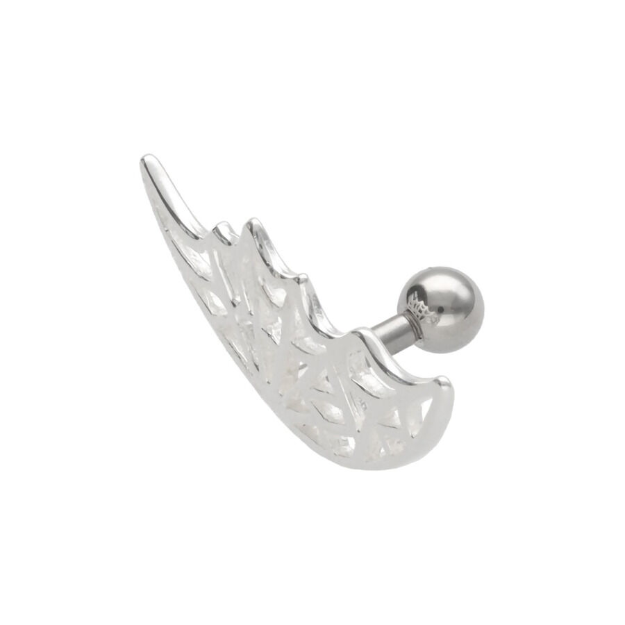 Spiderweb Silver Earbarbell