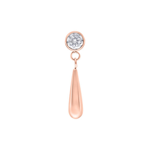 Push Fit Crystal Drop Attachment - Rosegold