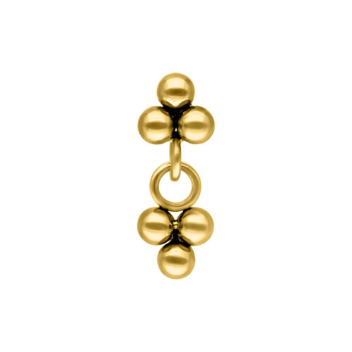 Push Fit Dangling Trinity Attachment - Golden Metal