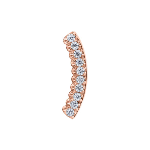 Push Fit Crystal Arch Attachment - Rosegold