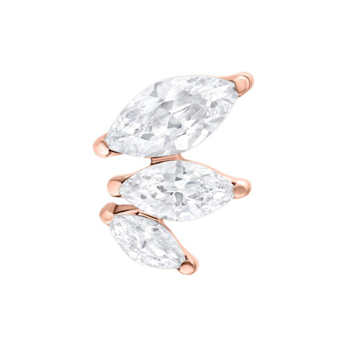 Push Fit Belle Crystal Attachment - Rosegold