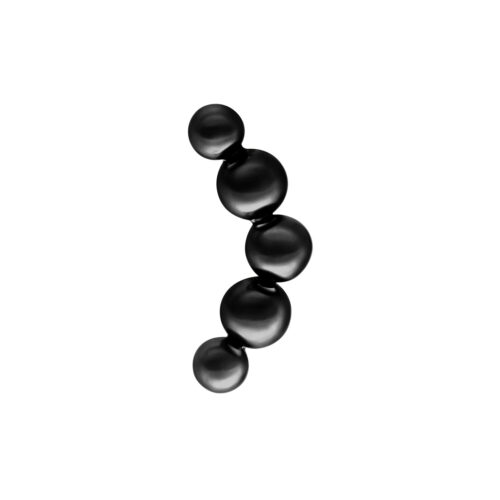 Push Fit Curved Ball Attachment - Black Metal