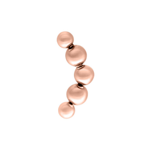 Push Fit Curved Ball Attachment - Rosegold
