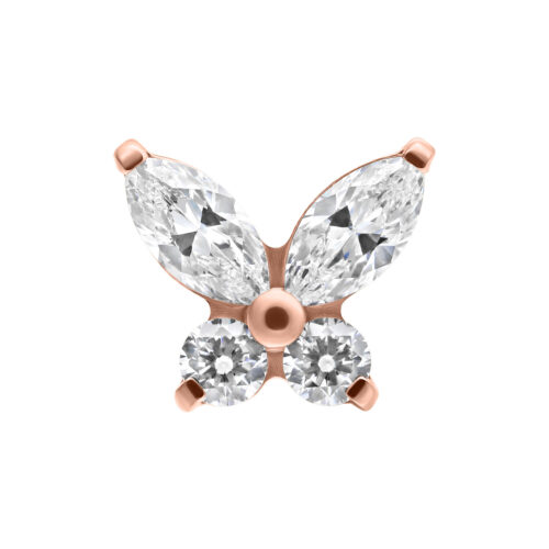 Push Fit Butterfly Attachment - Rosegold