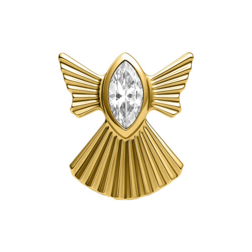 Push Fit Winter Snow Angel Attachment - Golden Metal