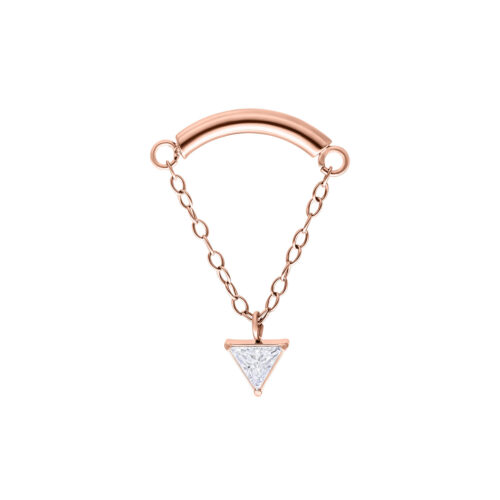 Triangle Hidden Helix Push Fit Aufsatz - Rosegold