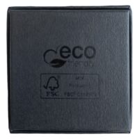 Schwarze Wildcat Schmuckbox mit Logo Schwarze Schmuckbox aus Pappe mit Wildcat-Logo und eco-friendly Aufdruck