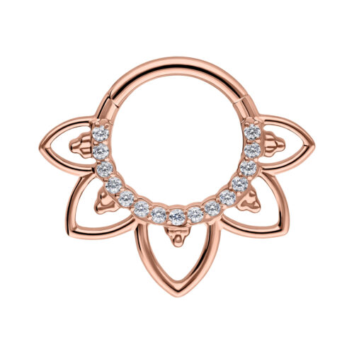 Oriental Crystal Septum Clicker - Rosegold