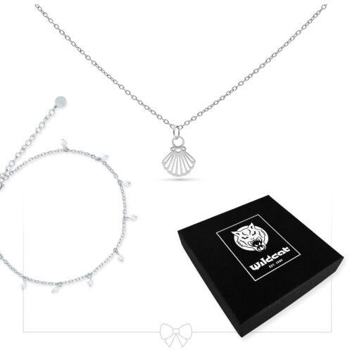 Little Shell Necklace with Anklet Set