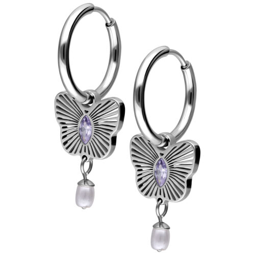 Little Butterfly Hoops Pair