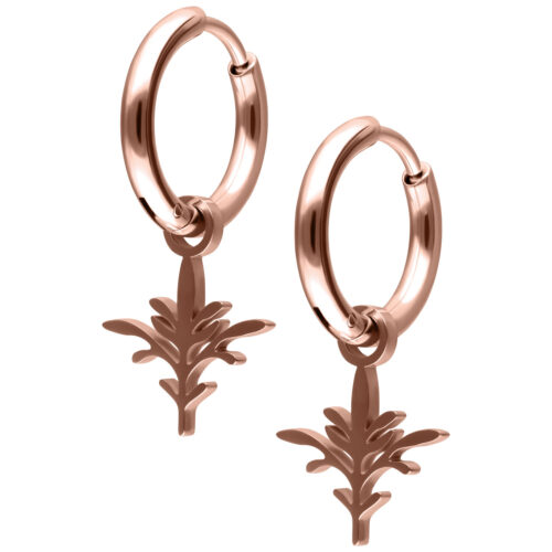 Mini Branch Hoops Pair - Rosegold