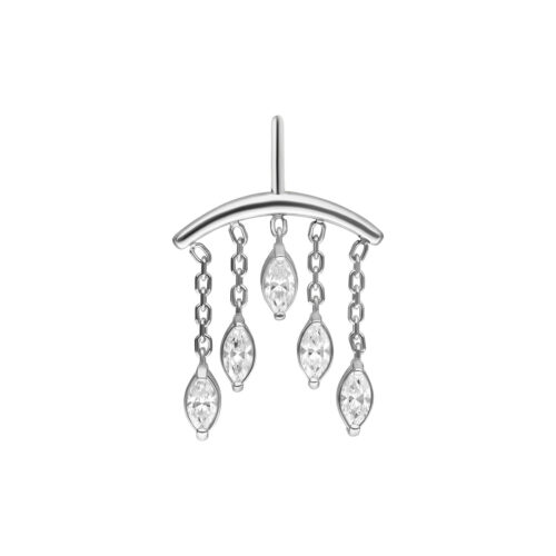 Oval Drop Vertical Helix Push Fit Attachment